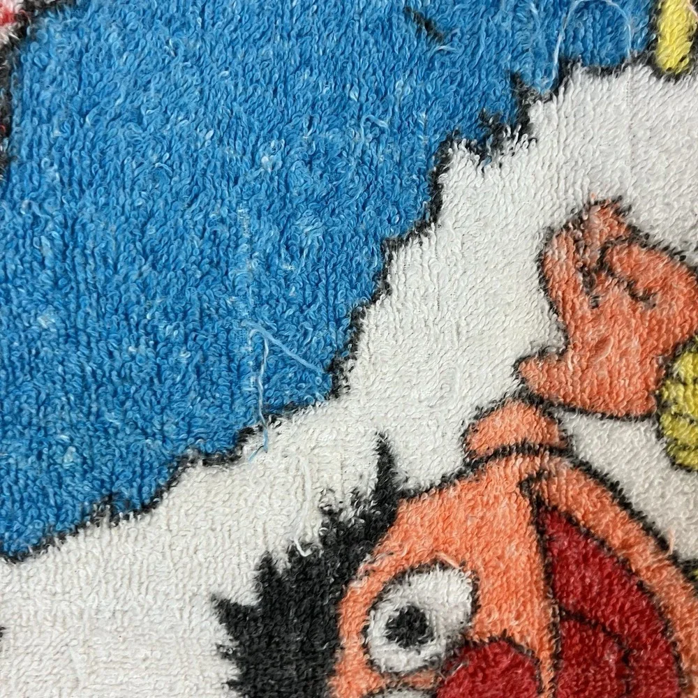 Vintage Sesame Street Beach Bath Towel 27x52 Big Bird Bert Earnie Cookie Monster
